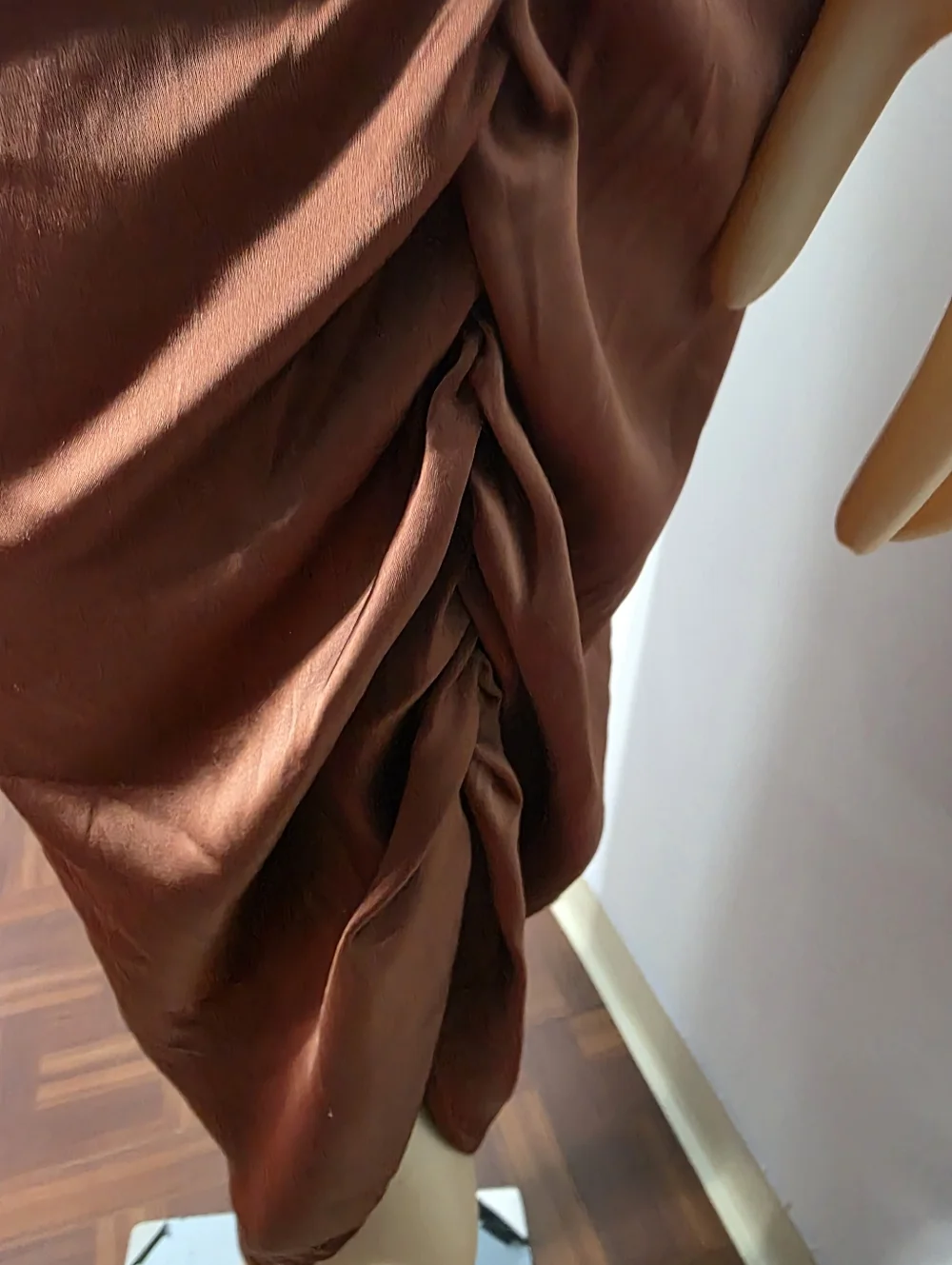Cider Rust Brown Asymmetric Midi Skirt Size US/L